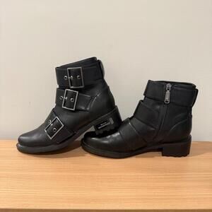 Women’s Black Buckle Ankle Boots